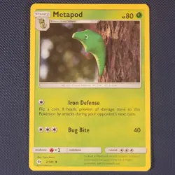 Metapod 2/149 - Sun & Moon - Yuka Morii Uncommon Pokemon Card - LP - Image 1