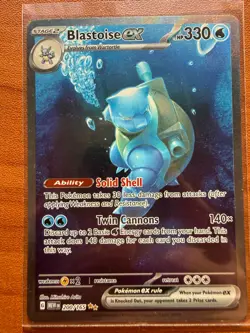 Pokemon Scarlet & Violet 151 TCG Blastoise EX 200/165 Special Illustration NM- - Image 1