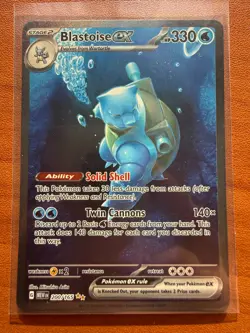 Pokemon Scarlet & Violet 151 TCG Blastoise EX 200/165 Special Illustration NM- - Image 3