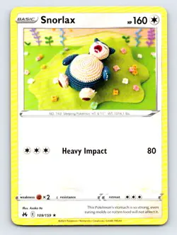 2023 Pokemon Crown Zenith SNORLAX 109/159 - Image 1