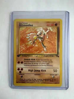 WoTC Pokemon TCG 1st Edition 2 Card Lot - Muk 28/62 Hitmonlee 22/62 Rare NM - Image 2