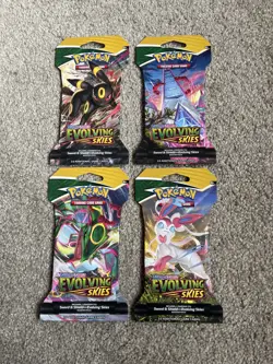 Pokemon Evolving Skies Sleeved Booster Pack Complete Full Art Set - Image 1