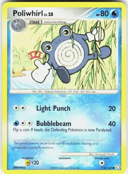 Poliwhirl 115/146 Common Legends Awakened Pokemon LP - Image 1