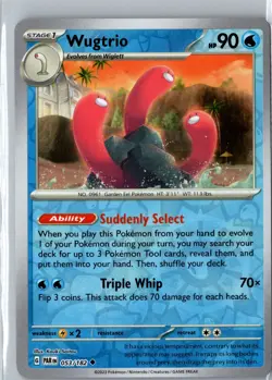 Wugtrio 53/182 2023 SV Paradox Rift Reverse Holo Uncommon NM - Image 1