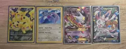 Pokemon Card Lot Sylveon Ex, M Gengar EX XY166, Shining Lugia SM82, Pikachu RC29 - Image 1