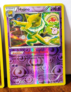 POKEMON HYPNO 51/122 & CLEFAIRY 81/122 REVERSE HOLOS BREAKPOINT TOMOKAZU KOMIYA - Image 3