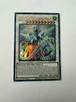 Yugioh - Crystal Clear Wing Synchro Dragon - Ultra - 1st - LED8-EN005 - NM - Image 1