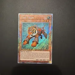 Yugioh! Test Tiger - RA03-EN189 - Platinum Secret Rare - 1st Edition Near Mint, - Image 1