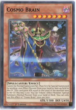 Yugioh - Cosmo Brain MP19-EN089 1st Edition - 2019 Gold Sarcophagus Tin Mega Pac - Image 1