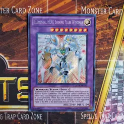 1x Elemental Hero Shining Flare Wingman - Secret Rare - LXGX-EN050 - Unl - LP - Image 1