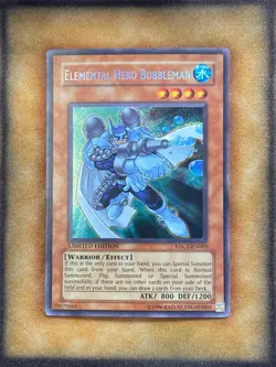 Yugioh Elemental Hero Bubbleman EHC1-EN003 Secret Rare Limited Edition NM - Image 1