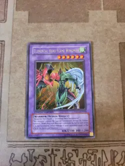 YUGIOH ELEMENTAL HERO FLAME WINGMAN EHC1-EN004 SECRET LIMITED ED NM/VLP - Image 2