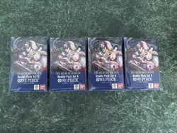 (4) ONE PIECE TCG Double Pack Set 9 The Azure Sea's Seven FACTORY SEALED NEW! - Image 1