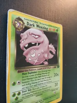 Dark Weezing Team Rocket 14/82 Old Shiny Holo Rare Pokemon Card 2000 - Image 2