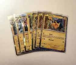Pokemon Holo Lot 7 Cards 3x Pikachu McDonalds 2023 Cracked Ice Holo NM - Image 1