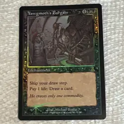 Wizards of the Coast MTG Yawgmoth's Bargain Urza's Destiny English Foil Rare - Image 1