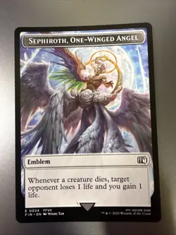 Emblem - Sephiroth, One-Winged Angel Robot Warrior Double-Sided Token FF NM - Image 1