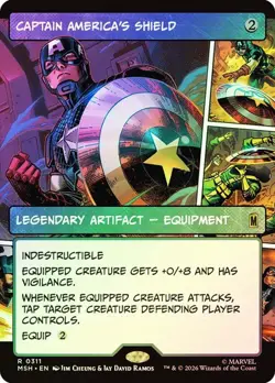 MTG Captain Americas Shield Borderless Marvel Super Heroes 311 NM ships now - Image 1