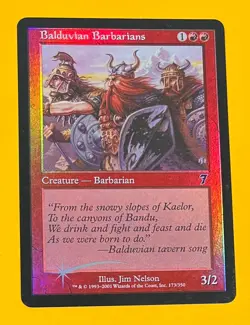 MTG BALDUVIAN BARBARIANS (FOIL) 7th Edition (OldManMTG 004-181) - Image 1
