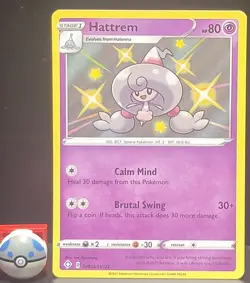 Pokemon TCG Hattrem SV055/SV122 Shining Fates Shiny Vault Rare Near Mint/Mint - Image 1