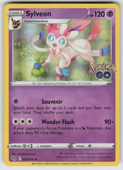 Sylveon 035/078 Holo Rare Pokemon GO Pokemon Near Mint - Image 1