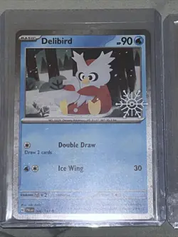 Cryogonal/Delibird 2025 Holiday Calendar Stamped Snowflake Promo Cards Pokemon - Image 2