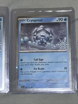 Cryogonal/Delibird 2025 Holiday Calendar Stamped Snowflake Promo Cards Pokemon - Image 4