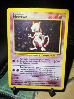 Mewtwo 10/102 Pokemon TCG 1999 Base Set Holo Unlimited Rare HP - Image 1