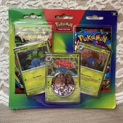 Pokemon TCG Oddish Gloom Vileplume Promo Coin Blister Pack w/ 2 Boosters - Image 1