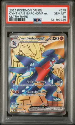 Cynthia'S Garchomp Ex Pokemon Dri En-Destined Rivals 215 NM PSA 10 - Image 1