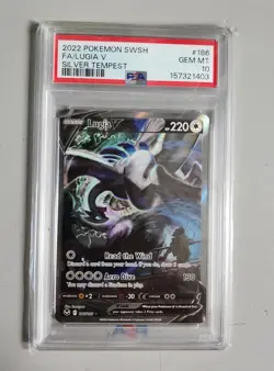 Pokemon 2022 Lugia V 186/195 Alt Art Silver Tempest GEM MINT PSA 10 - Image 1