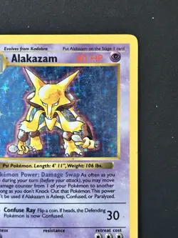 Alakazam 1/102 Shadowless Holo Base Set Pokemon - Image 3