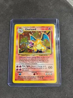 1999 Pokemon Base Set Charizard 4/102 Holo Unlimited Rare WOTC Vintage Raw - Image 1