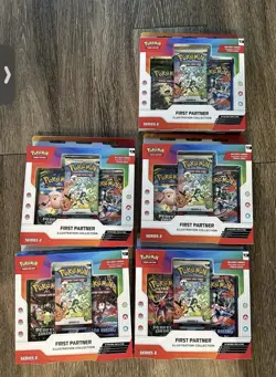 LOT OF 5 - Pokemon TCG First Partner Illustration Collection Series 2 - Image 1