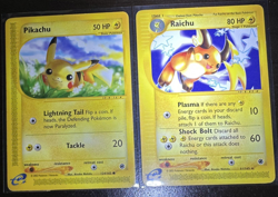 Pokemon TCG Pikachu 124/165, Raichu 61/165, Non-Holo, Expedition - Image 1
