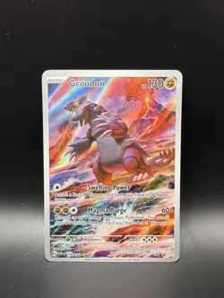 Pokemon Groudon 199/182 Illustration Rare Paradox Rift NM - Image 1