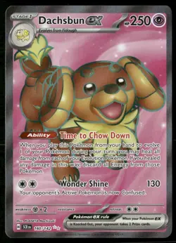 Dachsbun ex 160/142 Ultra Rare Stellar Crown Pokemon Near Mint - Image 1