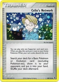 Slightly Played, English - 1 x Pokemon Celio's Network - 88/112 - Uncommon - Rev - Image 1