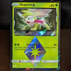 Shaymin Prism Star 10/181 NM Team Up Rare Holo Near Mint Pokemon Card fierce dog - Image 1