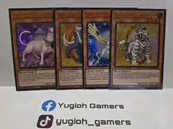 YUGIOH CRYSTAL BEAST SET ULTRA LIGHT PLAYED BLCR 1ST EDITION - Image 1