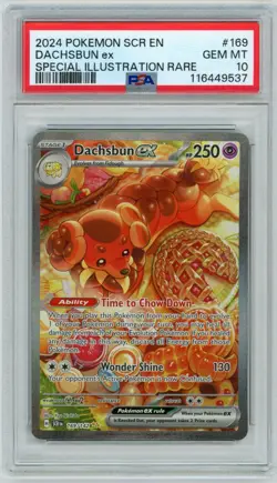2024 POKEMON SCR EN-STELLAR CROWN SPECIAL ILLUSTRATION RARE DACHSBUN EX PSA 10 - Image 1