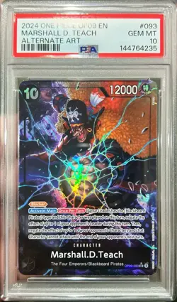 2025 One Piece English Marshall D Teach OP09-093 Alt Art PSA 10 Gem Mint - Image 1