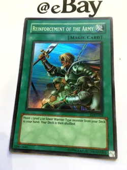 YUGIOH - REINFORCEMENT OF THE ARMY - LOD-028 - SUPER RARE NM LEGACY OF DARKNESS - Image 3
