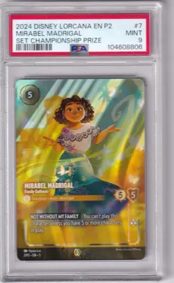 2024 Disney Lorcana EN P2 Mirabel Madrigal Set Championship Prize #7 PSA MINT 9 - Image 1