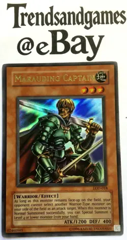 YUGIOH - MARAUDING CAPTAIN - LOD-018 - ULTRA RARE - NEAR M - LEGACY OF DARKNESS - Image 1