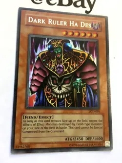 YUGIOH - DARK RULER HA DES - LOD-001 - ULTRA RARE - NM - LEGACY OF DARKNESS - Image 2