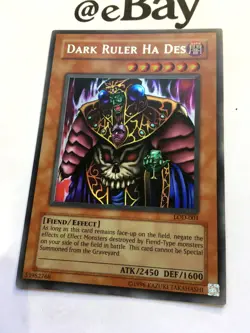 YUGIOH - DARK RULER HA DES - LOD-001 - ULTRA RARE - NM - LEGACY OF DARKNESS - Image 3