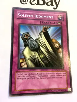 YUGIOH - SOLEMN JUDGMENT - CP01-EN008 - RARE - NEAR MINT - CHAMPION PACK 1 - ENG - Image 2