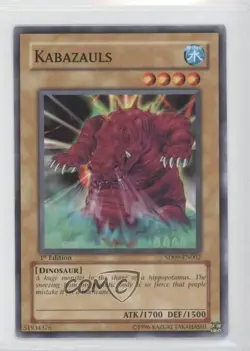 Kabazauls 1st Ed. YuGiOh Dinosaur's Rage Structure Deck #SD09-EN002 2006 READ - Image 1