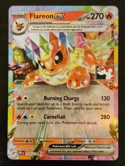 Pokemon Card Flareon ex 14/131 - Prize Pack Series 7 - SV Prismatic Evolutions - Image 1